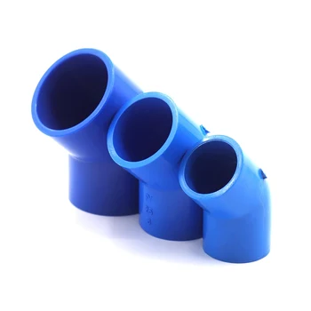 2 ks Modrá I. D 20-63mm PVC 45 ° Koleno Potrubia Konektory Armatúry na Zavlažovanie Záhrady Vody Trubice Konektor Converter Nástroje