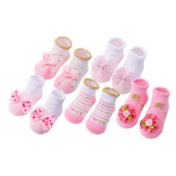 1 Pár/veľa Novorodenca Ponožky Dieťa Bavlnené Ponožky Baby Dievčatá Krásne Krátke Ponožky Oblečenie Príslušenstvo Pre 0-6,6-12,12-24 Mesiac